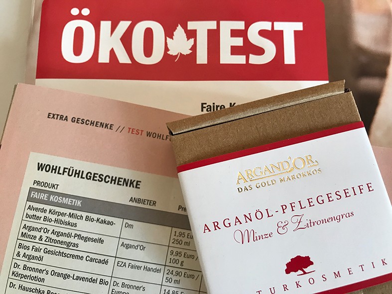 ÖKO-TEST SEHR GUT FÜR UNSERE NATURSEIFE UND FAIRE KOSMETIK